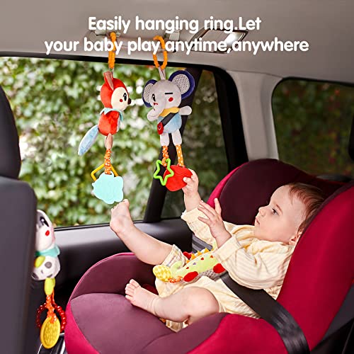 TUMAMA KIDS Baby Hangend Speelgoed Cadeau,Pluche Dieren Rammelaar Speelgoed,Autostoel Kinderwagen Kinderbed Activiteit… - Image 4