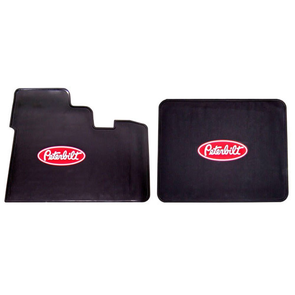 Peterbilt Motors Logo Rubber Semi Truck Front Set Floor Mats 2004
