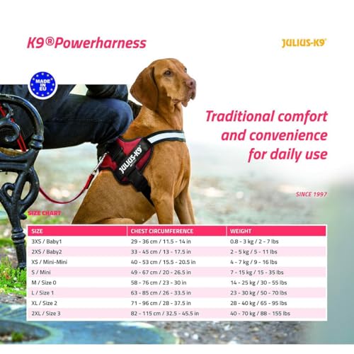 K9 Powergeschirr, Größe: XS/Mini-Mini, Anthrazit