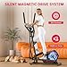 GartistGo Compact Magnetic Elliptical Cross Trainer for Home, 16-Level Resistance with Pulse Monitor, LCD Monitor, Ultra-Quiet 30dB Design, 150kg Load Capacity