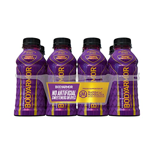 Image of BODYARMOR Sports Drink Sports Beverage, Mamba Forever, Coconut Water Hydration, Natural Flavors With Vitamins, Potassium-Packed Electrolytes, Perfect For Athletes, 12 Fl Oz (Pack of 8)