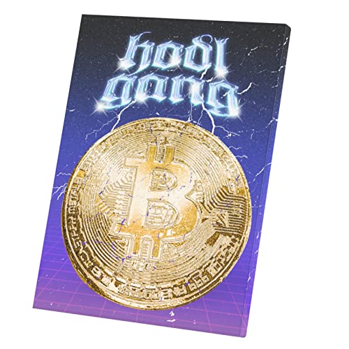 Toile Bitcoin et finance pour décorer un salon de passionné de trading blockchain et crypto