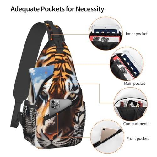 Bolso cruzado Tiger Wild Animal para hombre y mujer miniatura 4