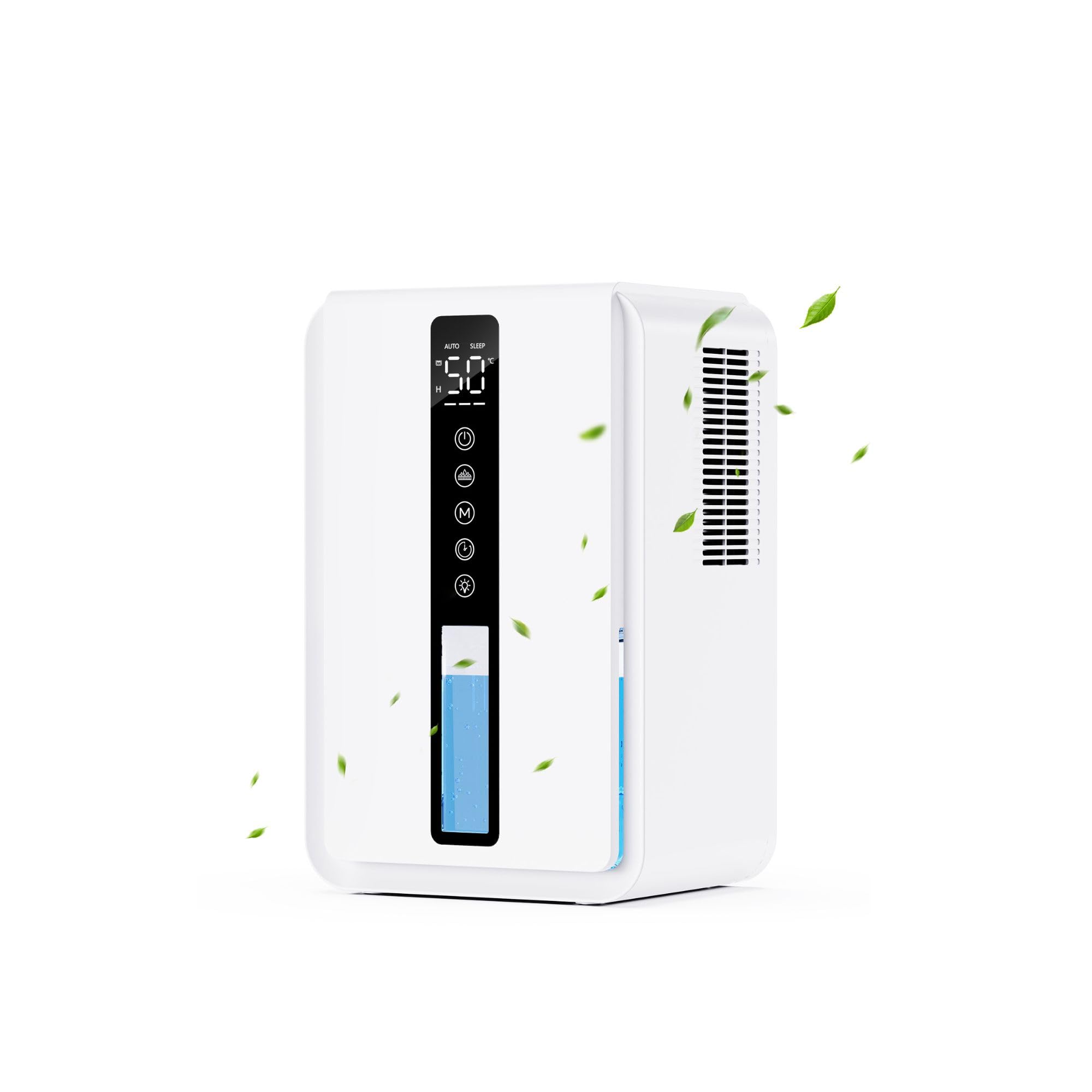 Deumidificatore Casa con 2500ml, Deumidificatore Casa Muffa Controllo Umidità & Modalità Sonno & 3 Velocità, Timer 6 a 48 Ore, Comando Touch e Luci RGB,Spegnimento Auto & Sbrinamento Auto,Antimuffa