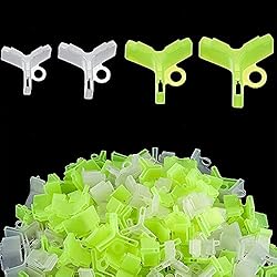 Cucharilla Triple Protector Anzuelo Pesca, 120 Piezas Fundas Anzuelos Triples, Funda Anzuelos Triples Pesca, Funda Seguridad Anzuelos Pesca, para Anzuelos Tamaño Estándar 1~10 #, 4 Tamaños, Amarillo y Blanco