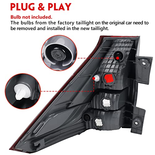 Huray Tail Light For Honda Crv 2012 2013 2014 Taillight Assembly Brake Lamp Replacement 33550-T0A-A01 Passenger Side (Right) #TOP1