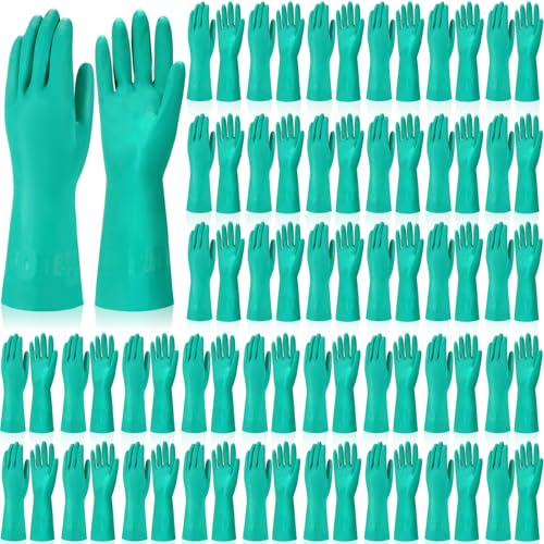 Image of Potchen 40 Pairs Chemical Resistant Gloves 15 Mil Nitrile Gloves,X-Large