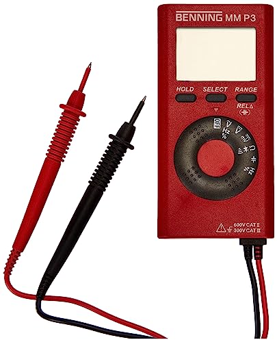 BENNING 044084 MM P3 Digital-Multimeter im Pocketformat, Rot
