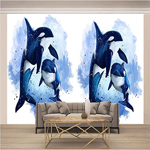 Papier peint pingouin adhésif pour relooker un mur blanc sans colle - 3