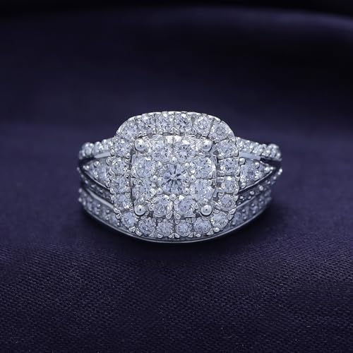 Moissanite & Lab Grown Diamond Bridal Set