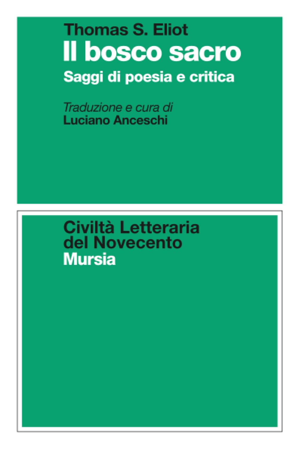 Il bosco sacro: Saggi di poesia e critica (Civiltà letteraria del Novecento)