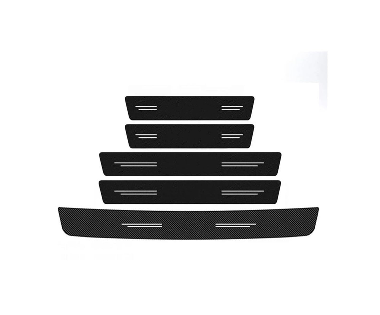 for Hyundai IX35 Rear Trunk Bumper Protective Stickers Entry Pedal Scuff Scratch Film LuminousCar Door Sill Decals(5pcs)