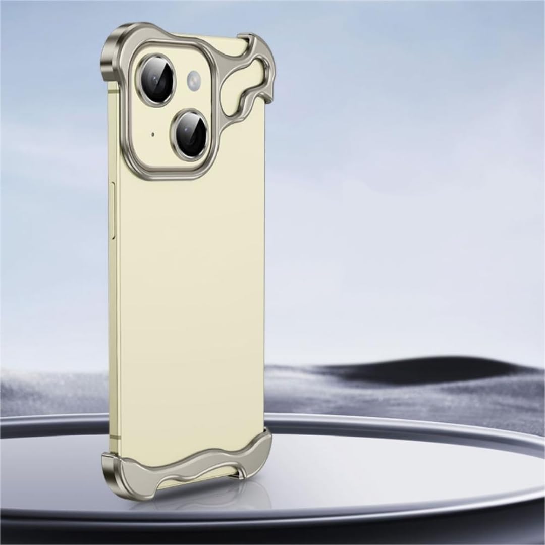 Custodia di lusso in lega di titanio con paraurti per iPhone 15 13 12 14 Pro Max 15plus, pellicola protettiva in metallo per l'obiettivo e angoli rinforzati (per iPhone 12/Grigio Titanio)