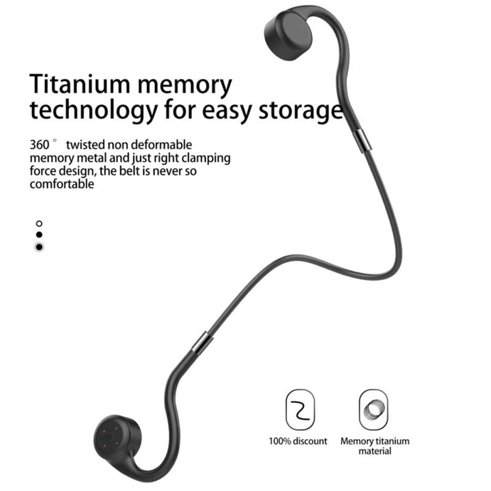 Écouteurs Bluetooth De Conduction Bluetooth, Casque De Sport sans Fil, pour La Course À Pied De Randonnée À Vélo, IPX8 Imperméable, Intégrée À La Mémoire 8G