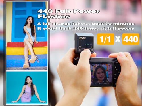 Image of Godox iM22 Camera Flash - GN10 /470 mAh /Type-c Charge /440 Full-Power Flashes /3s Recycle Times /5 Power Levels /Manual, Camera Flash for zv1 /Sony zve10 /Ricoh gr3 /Fujifilm f1 etc.