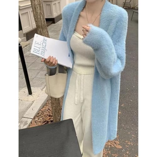 Long Fuzzy Cardigan Oversized Open Front Mohair Sweater Women Soft Cozy Warm Cardigan Trendy Coquette Loungewear2