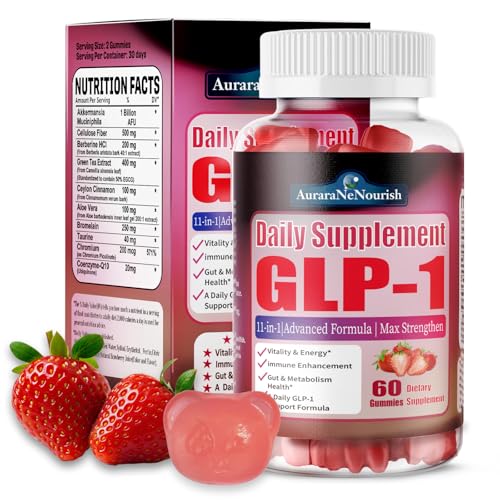 GLP-1 Supplement for Women & Men Sugar Free Gummies GLP 1 Probiotic Akkermansia Muciniphila w. Berberine Ceylon Cinnamon Fiber Support GLP1 Levels for Metabolism Digestive & Gut Health
