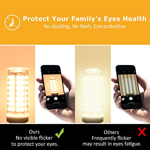 Hansang G9 Led Bulb,6W(60W Halogen Bulb Replacement), Chandelier Light Bulbs,88 Leds,Warm White 3000K,Non-Dimmable,G9 Bi Pin Base,360° Transparent Plastic,550Lm,Pack Of 6 #TOP5