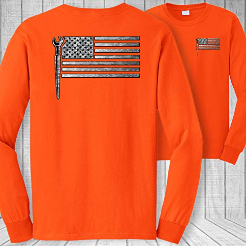 Ironworker American Flag Long Sleeve Shirt
