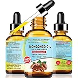 MONGONGO OIL Manketti Seed Oil 100% Pure Natural Virgin Unrefined Cold-Pressed Carrier Oil 0.5 Fl oz 15 ml for Face Skin Body Hair Lip Nails Rich in Vitamin E by Botanical Beauty