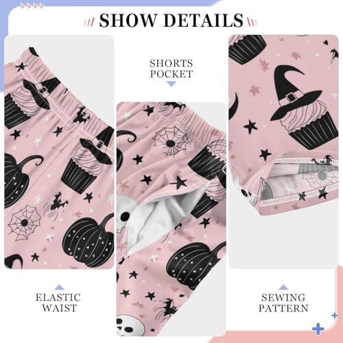 ZZKKO Cute Halloween Cake Skull Boys Pants for Kids Jogger Pants with Pockets S4