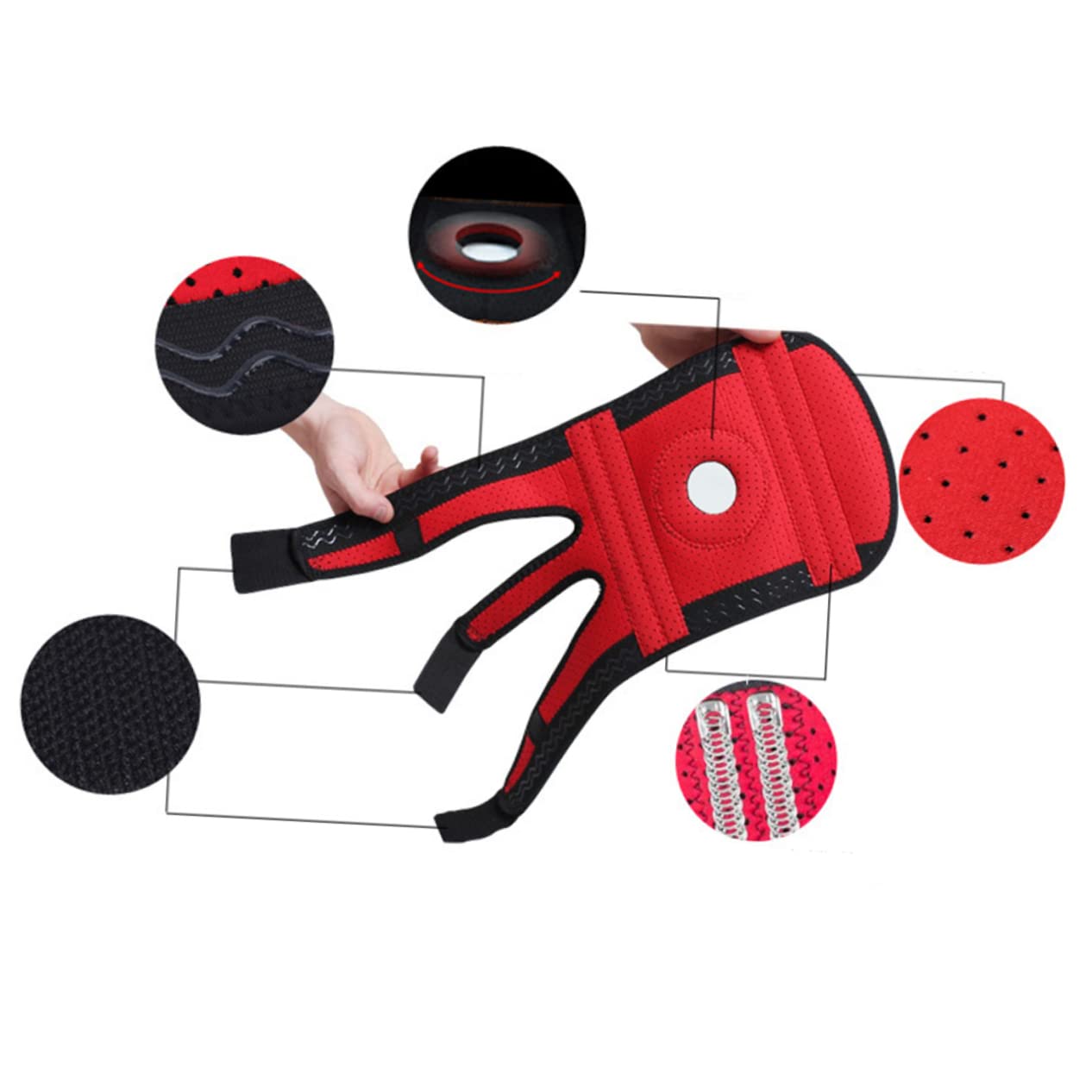 PartyKindom 1Pc Sports Breathable Skid Resistant Kneepad for Mountaineering Lightweight Brace for Basketball Football and Running