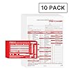 J. J. Keller 10-Pack, Annual Vehicle Inspection Report Form & Red FMCSA Label Aluminum, 3-Ply Carbonless Form, DOT Compliant #1