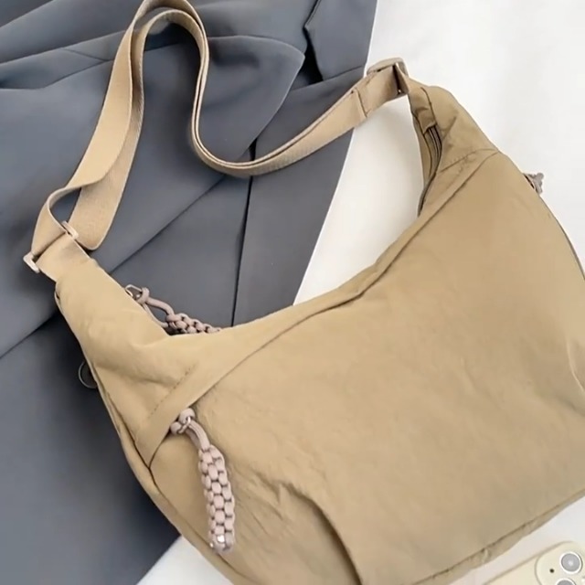 Crescent Shoulder Bag Nylon Crossbody Bag for Women Nylon Hobo