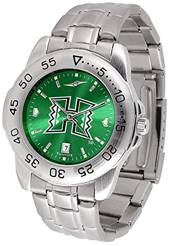 Image of SunTime Men's NCAA Team Sport Watch, 20mm Stainless Steel Strap, Reflective Shiny Dial with Date