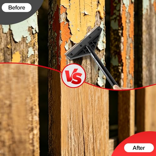 Image of Gomake 8 '' Razor Blade Scraper Tool with 5PCS Razor Blades for Glass Clean,Paint,Old Label,Decal Sticker,Adhesive Remover,Flooring Removal Razor Blade Scraper(Short Handle Scraper With Blades)