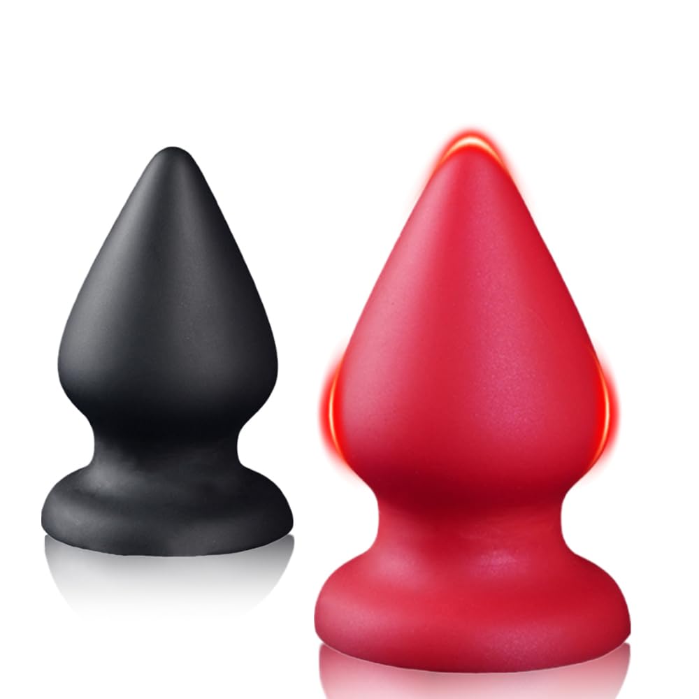 Leyuye Analplug für Männer Frauen Anfänger Analdildos Buttplug Sexspielzeug mit Dildo Saugnapf Groß Anal Plug Anus Expander Analspielzeuge Riesen Dildo XXL Butt Plug Analdilos Herren (Schwarz, 3XL+)