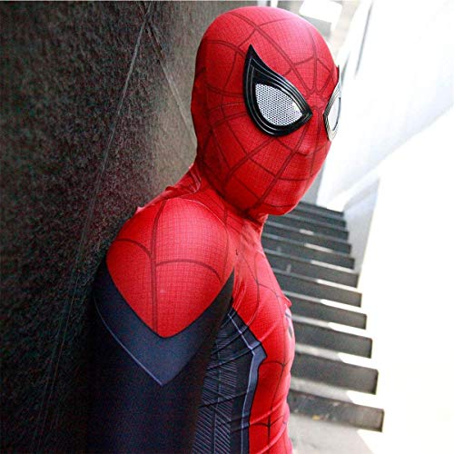 Bisika Cos fantasia de cosplay de dia das bruxas unissex de lycra e elastano para adultos/crianças e
