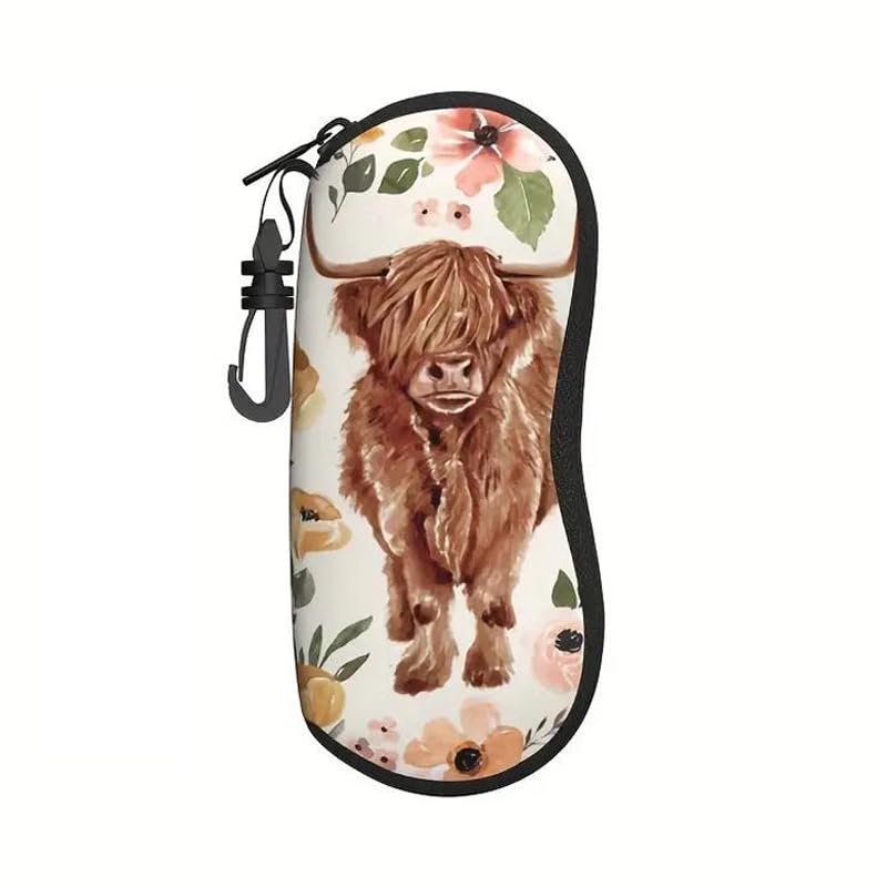 Capa de óculos de sol macia de vaca fofa, estojo de óculos femininos, estojo de óculos macio para mulheres, bolsa de óculos, bolsa fina e portátil para irmã e líder de trabalho