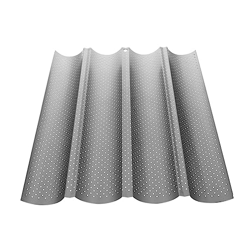 ABOOFAN Creative Non Stick French Bread Baking Pan Groove for Homemade Baguettes Easy Demoulding Cleaning for Daily Baking and