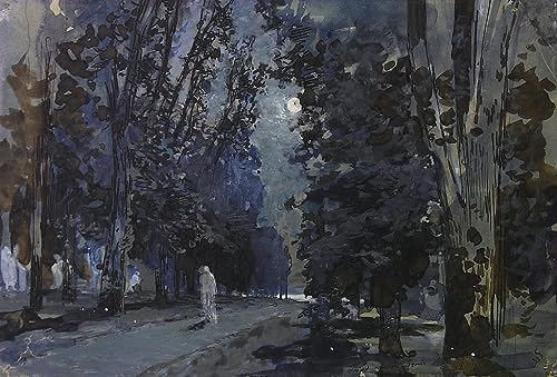 Peinture Toile Levitan Clair de Lune Poésie Nocturne pour Chambre