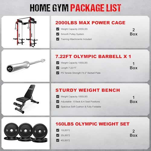 Image of WM3-V4 Folding Squat Rack, Wall Mounted Power Rack with Dual Independent Pulley System, Functional Trainer with 5 Adjustable Function Modes for Space Saving