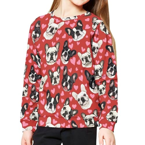 Hawapod Valentine Sweatshirt Cute Casual Print Long Pullover Kids Boys Girls Teens Graphic Crewneck Easter Sweatshirt4