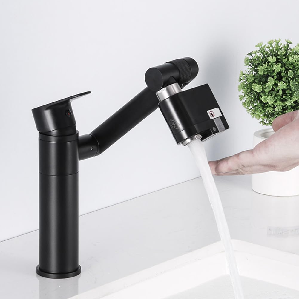 Aeratore per rubinetto da cucina a infrarossi, sensore di risparmio idrico, per la casa, grigio, controllo automatico del flusso, ecologico, ideale per uso in cucina