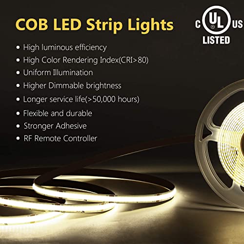 Tira Led PAUTIX COB 16.4ft 4000K Luz Blanca Regulable miniatura 2