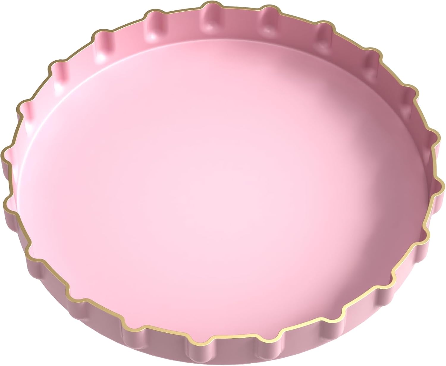 Serving Tray, Round Decorative Tray, Beer Bottle Cap Shaped