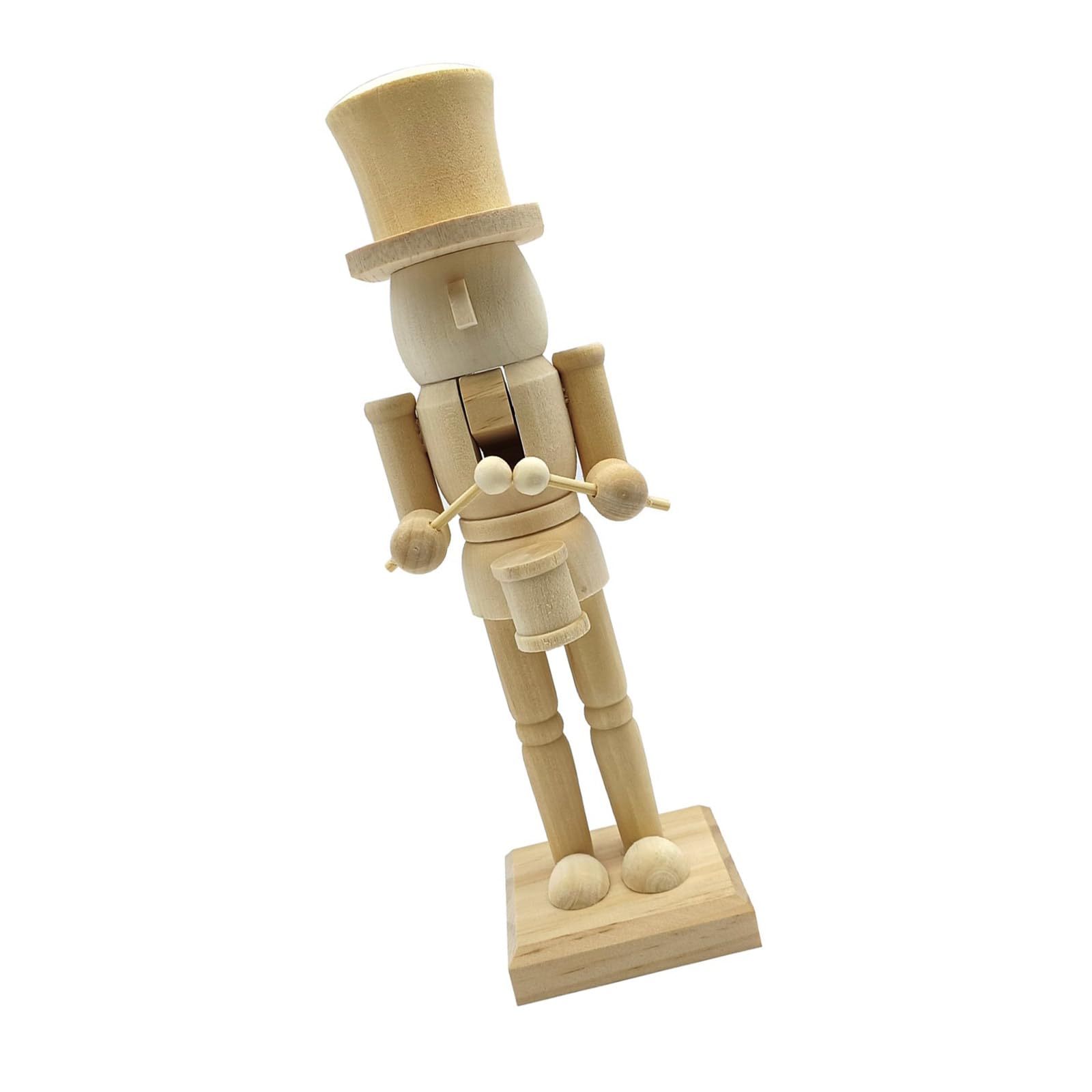 YROHGKPN Christmas Wood Nutcrackers to Paint Yourself Puppet King Soldier Unfinished Nutcrackers Table Decoration Christmas Puppet Figure Decoration