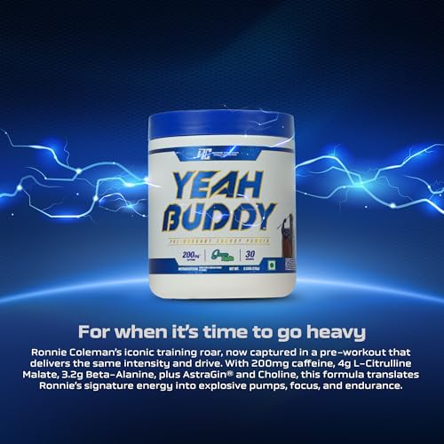 Image of Ronnie Coleman Signature Series Yeah Buddy Pre-Workout Powder, Green Apple (30 Servings, 270g / 0.59lbs) | Green Apple | 30 Servings (0.59lbs)