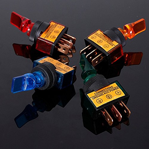 12V 20A Bulb Illuminated Flick Toggle Switch Boat/TruckCar/Van Dash