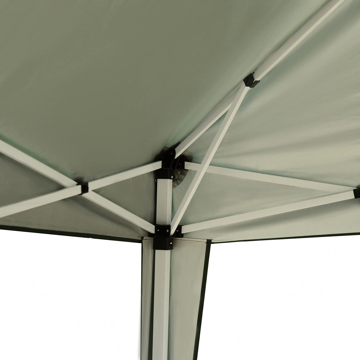 Outsunny Carpa Plegable Gazebo 3x3 m Cenador Plegable con Altura Ajustable en 3 Niveles Toldo Anti-UV y Bolsa de Transporte para Camping Fiestas Verde