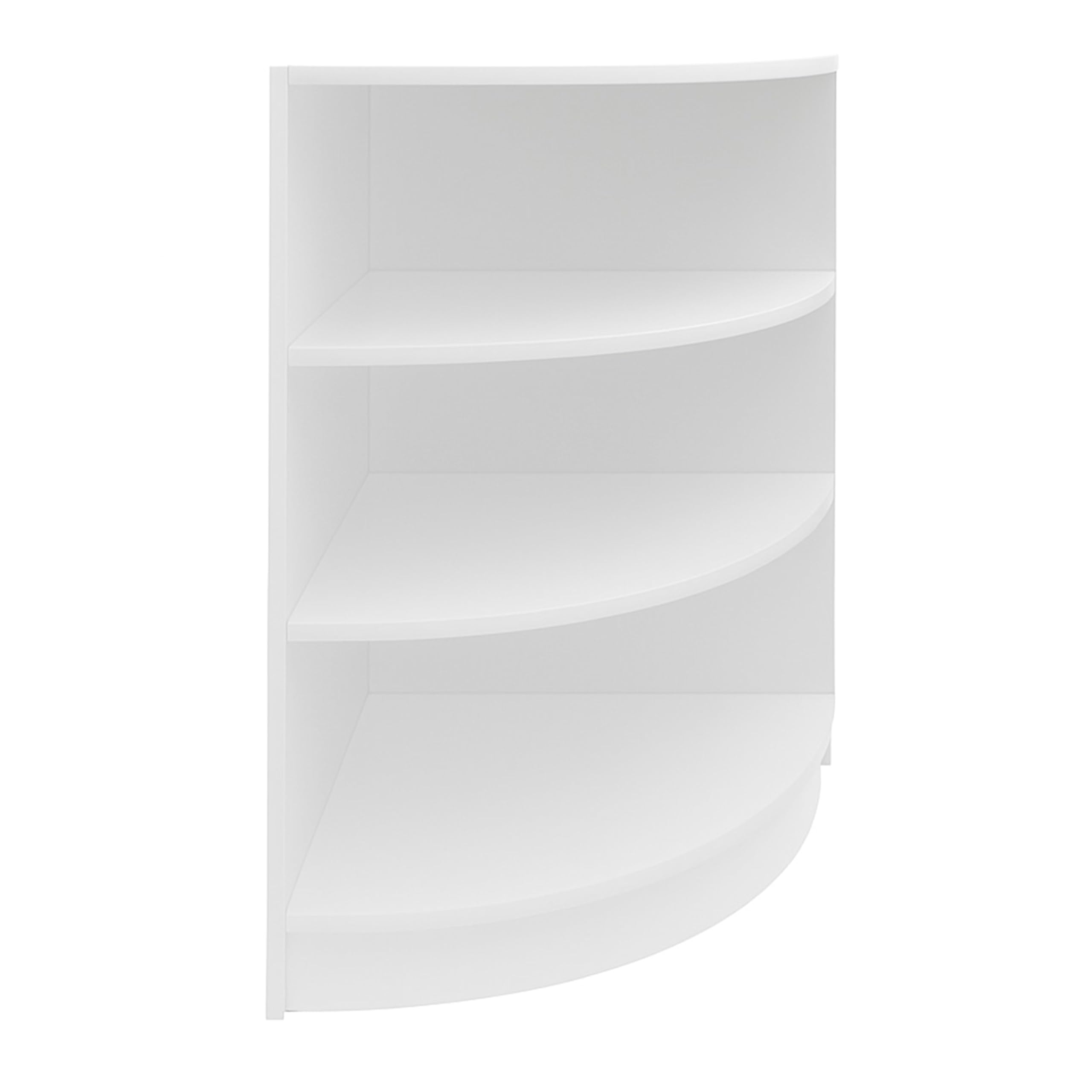 Monster Shop Eck-Ladentheke Weiß LM60 – Modulares und Aufbewahrungsregal aus MDF mit Melaminbeschichtung – Offene Front – 3 Innenregale – Empfang, Mode- oder Schmuckgeschäft – 60 x 90 x 60