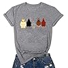 Chicken-Tshirt-Mom-Cute-T-Shirts-Womens-Short-Sleeves-Farm-Country-Casual-Tee-Tops Chicken Tshirt Mom Cute T Shirts Womens Short Sleeves Farm Country Casual Tee Tops Gray