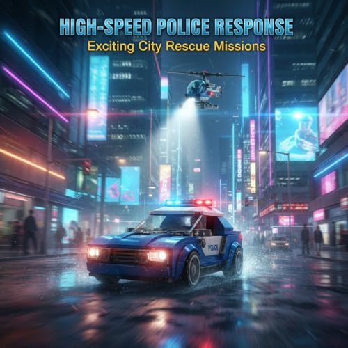 Image of SKY LINE OCEAN Police Station Slider Building Block Set, 601+ PCS City Police Playset with Action Slider Feature, Patrol Vehicles & Accessories, STEM Construction Toy | 5 Year Structural Warranty