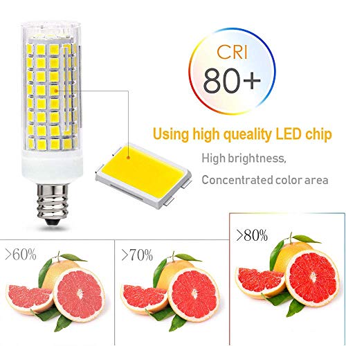 10W E12 Led Corn Light Bulb(4 Pack) E12 Dimmable 100 Watt Equivalent Bulb 1000Lm 6000K Chandelier Bulbs Decorative Candle E12 Base For Home Lighting, Ac110-120V (6000K) #TOP1