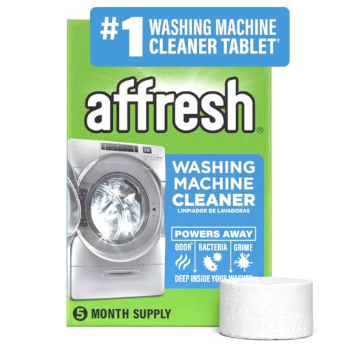 Affresh Washing Machine Cleaner, Helps Power Away Odor Causing Bacteria & Grime Deep Inside Pump, Valve & Hoses, 5 Time Release Tablets, 5 Month Supply