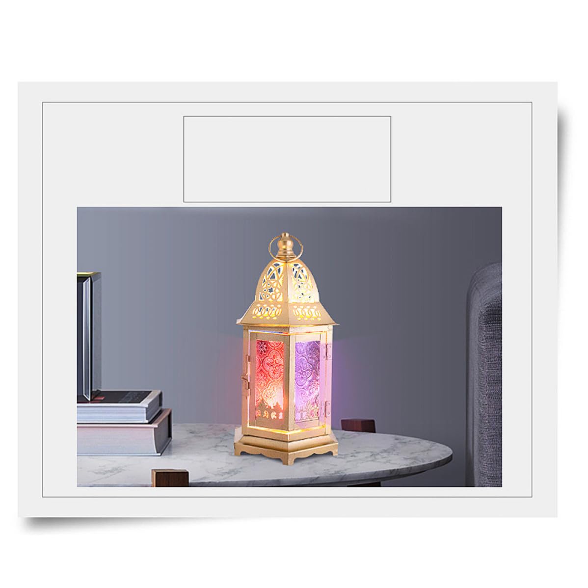 2 Pezzi Portacandele in Ferro e Vetro, Stile Europeo, Decorativo